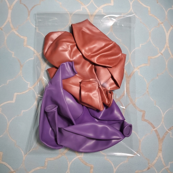 $10 Add-On- NEW 8 piece 12" Rose and Purple combo Balloons- Helium Quality - Picture 3 of 5